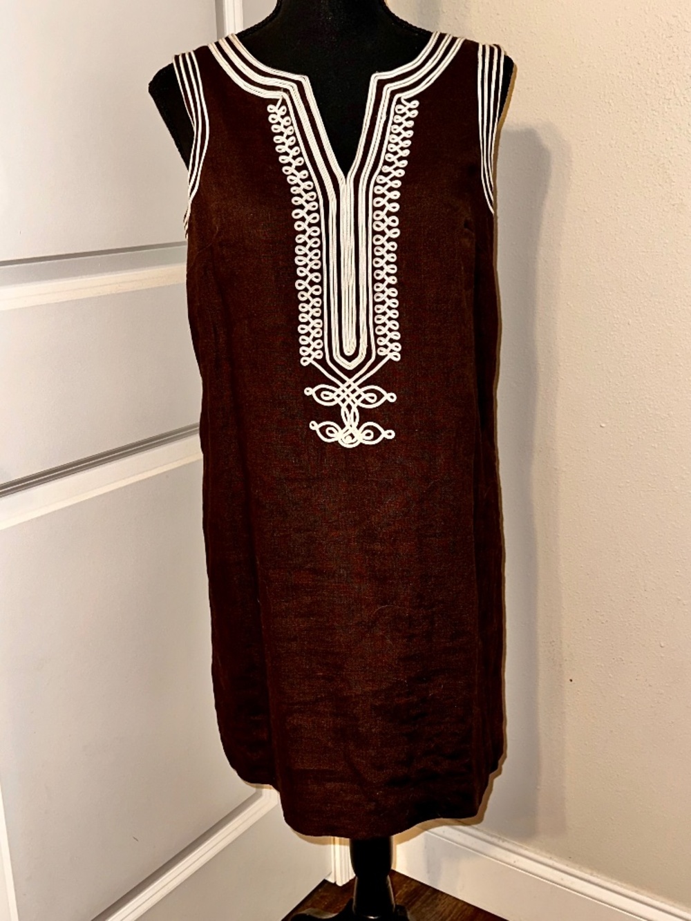 MICHAEL KORS Linen Dress Size 6 with beautiful detail
